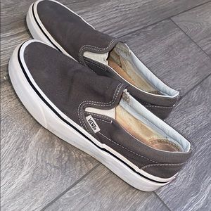 Grey slip on vans